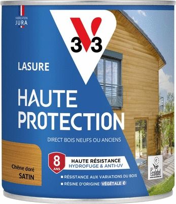 Lasure Haute Protection 8 ans satin chêne doré 0,75 L V33