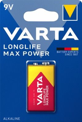 Pile alcaline Max tech 9V LR61 - VARTA