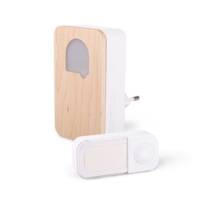 Carillon à brancher avec bouton autonome 150m bois - Sone Cosy SCS SENTINEL