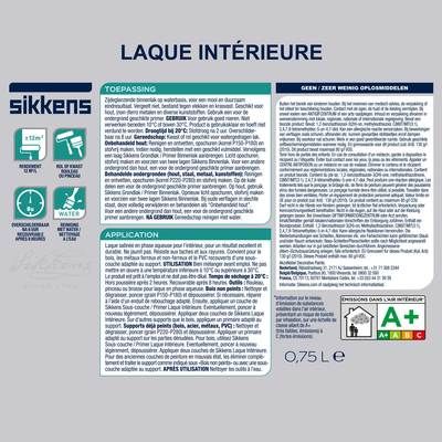 Peinture Laque intérieure bleu silex satin 750 ml SIKKENS