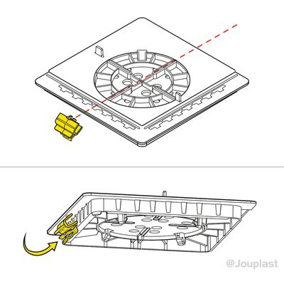 Clip de fixation pour profilé de finition JOUPLAST