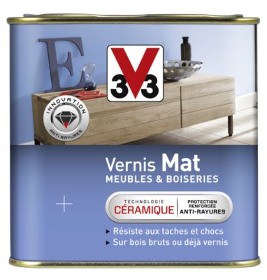 Vernis mat pour meubles et boiseries chêne moyen 0,5 l. V33