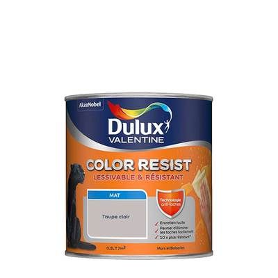 Peinture Color Resist murs et boiseries Taupe Clair mat 500 ml - DULUX VALENTINE