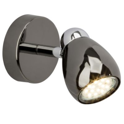 Spot GU10 LED noir/chromé 250 lumens MILANO BRILLIANT