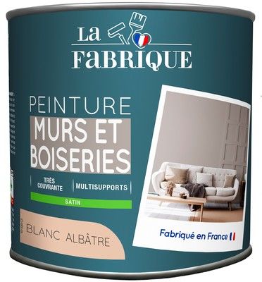 Peinture mur et boiserie Blanc Albâtre satin 125 ml - LA FABRIQUE