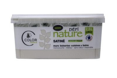 Peinture naturelle murale Ombre satin 2,5 l - DEFI NATURE