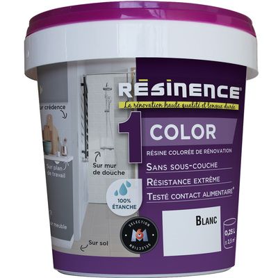 Résine colorée de rénovation blanche 250 ml - RESINENCE