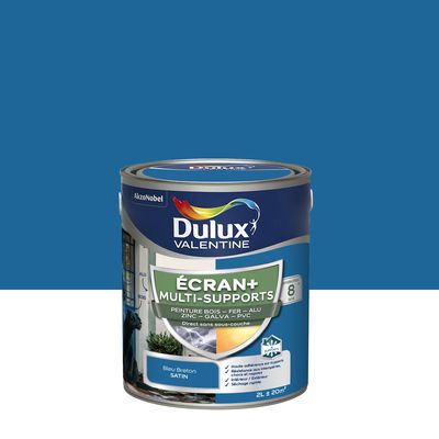 Peinture Ecran+ Multi-supports Dulux Valentine Satin Bleu Breton 2 L