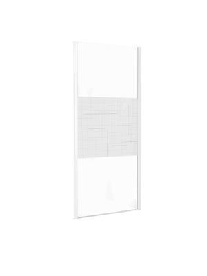 Côté fixe blanc verre sérigraphié pour porte de douche Barbades 70 x 190 cm OCEA