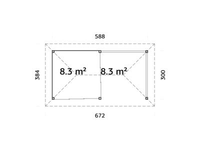 Abri de jardin Bianca SET 4 Marron 16,6 m2 Traité marron PALMAKO Livraison incluse domicile