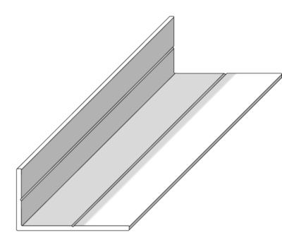 Cornière PVC blanc Combitech 19.5 x 35.5 x 1.5 mm longueur 2.5 m ALFER