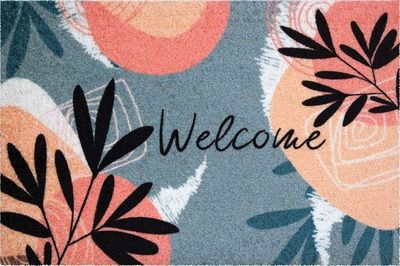 Tapis DALLAS "WELCOME FLEUR" - 40x60cm - Ep.5mm ID MAT