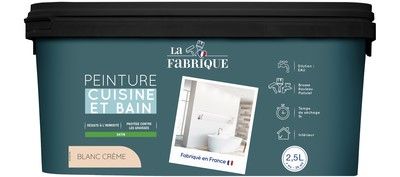 Peinture Cuisine & Bain Blanc Crème satin 2,5 l - LA FABRIQUE