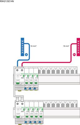 Tableau électrique pré-équipé 2 rangées embrochable T1 à T3 - Resi9 XE SCHNEIDER ELECTRIC