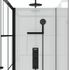 Cabine de douche rectangle profilé noir mat 110x80x215-230 cm Graphic AURLANE