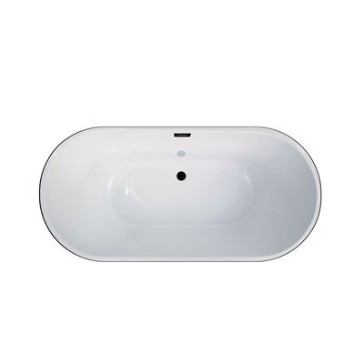 Baignoire îlot ovale noire 160 x 75 cm Orelia BALNEO