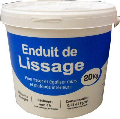 Enduit de lissage en pâte prêt à l'emploi 20 kg