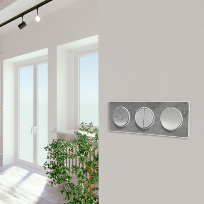 Bouton poussoir aluminium - Odace SCHNEIDER ELECTRIC