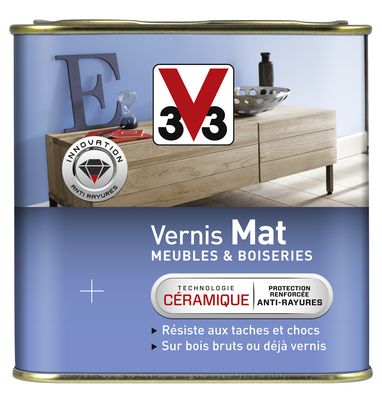 Vernis mat meubles et boiseries incolore 250 ml V33