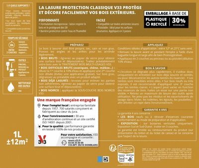 Lasure Protection Classique 4 ans chêne doré 5 L