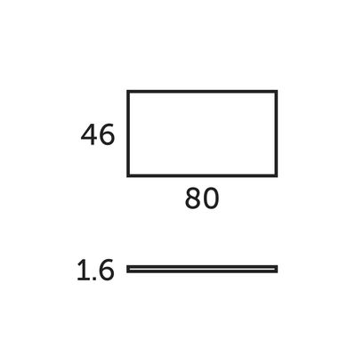 Plan de travail vieux chêne avec renfort 80 cm