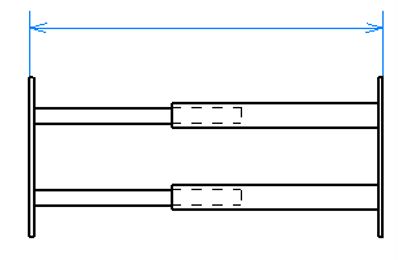 Grille de défense téléscopique de 99 à 188 cm 2 barreaux MOTTEZ