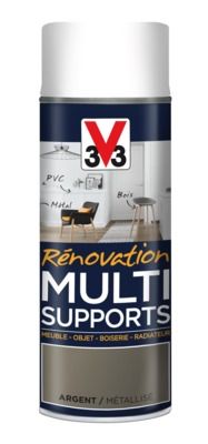 Aérosol de rénovation multisupports finition satinée argent 400 ml V33