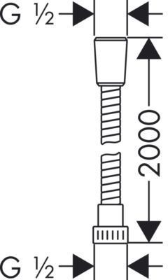 Flexible de douche Metaflex 2m HANSGROHE