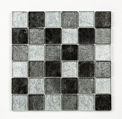 Mosaique 30x30 verre gl noir