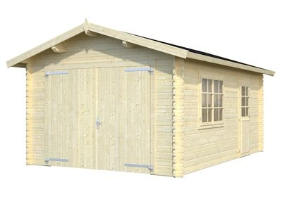 Garage  Bois Naturel  Tony 15,9m2 WHITE_WOOD Livraison incluse domicile