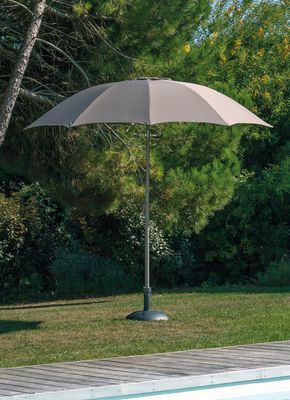 Parasol diamètre 2,70 m mât en aluminium Taupe ALIZE