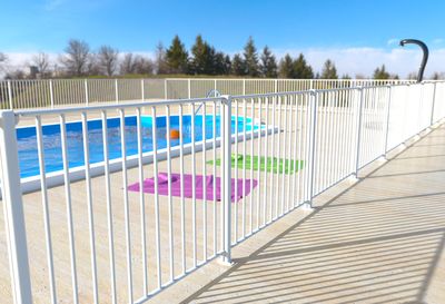 Barrière de piscine en aluminium blanc module de 0.90 m HOMALU