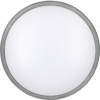 Plafonnier LED extérieur rond Luna blanc chaud structure grise IP44 1120 lumens ARLUX