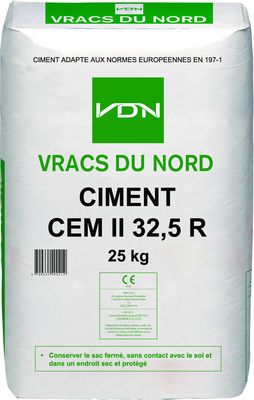 Ciment gris CE 32.5 standard 25 kg Vrac du nord