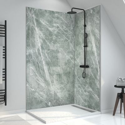 Panneau mural de douche pierre Artic Green 120 x 210 cm AURLANE