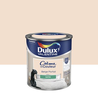 Peinture Crème de Couleur Beige Parfait satin 500 ml - DULUX VALENTINE