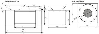 PLANCHA BRASERO G3 GRAPH. INOX