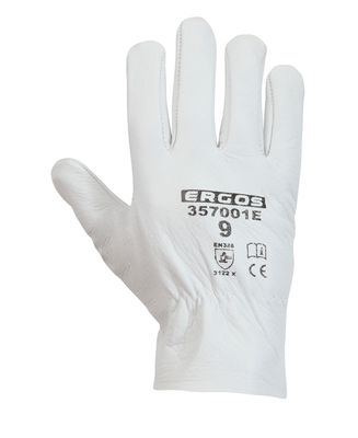 Gants de manutention blanc tout cuir fleur de buffle T9 GERIN