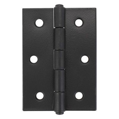 Charnière rectangulaire acier époxy noir 50 x 100 mm CIME