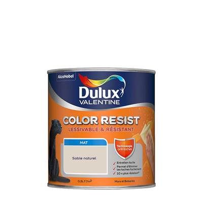 Peinture Color Resist murs et boiseries Sable Naturel mat 500 ml - DULUX VALENTINE