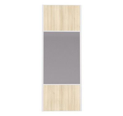 Porte de placard Miroir et Acacia Crème Profil blanc H 248,5 x L 92,2 cm YNGENIO