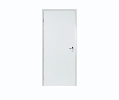 Bloc-porte isolant plane à recouvrement prépeint H.204 x 73 huisserie 68 x 58 gauche poussant