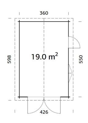 Garage bois Gris Roger 19m2 PALMAKO Livraison incluse domicile