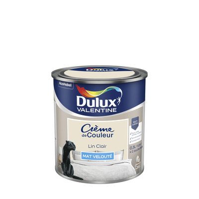 Peinture Crème de Couleur Lin Clair mat 500 ml - DULUX VALENTINE