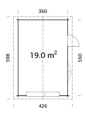 Garage bois Translucide Roger 19m2 PALMAKO Livraison incluse domicile