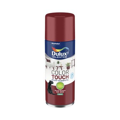 Aérosol de peinture Color Touch rouge basque RAL 3004 satin 400 ml - DULUX VALENTINE