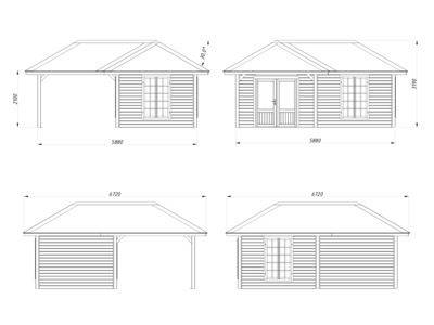 Abri de jardin Bianca SET 5 Marron 24,9 m2 Traité marron PALMAKO Livraison incluse domicile