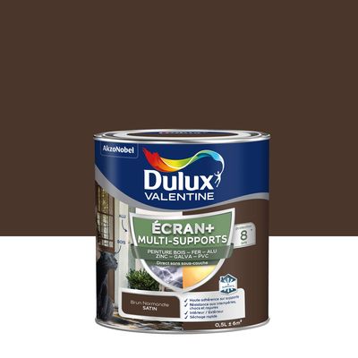 Peinture Ecran+ Multi-supports Dulux Valentine Satin Brun Normandie 0,5 L