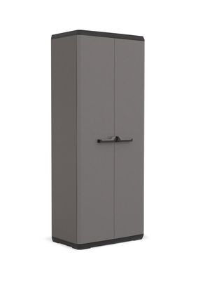 Armoire haute Più gris / noir 166 x 68 x 39 cm