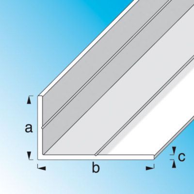 Cornière PVC blanc Combitech 23.5 x 43.5 x 1.5 mm longueur 1 m ALFER